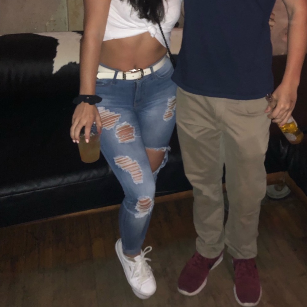 Fashion Nova Distressed Skinny Jeans